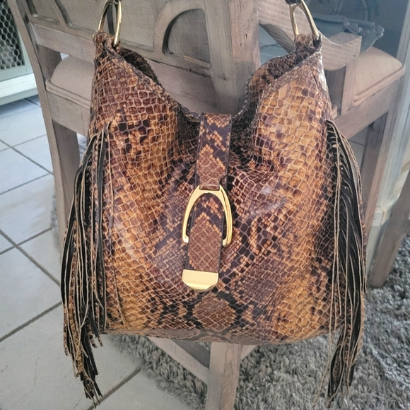 G.I.L.I. Exotic Snakeskin Hobo EUC - Picture 4 of 8
